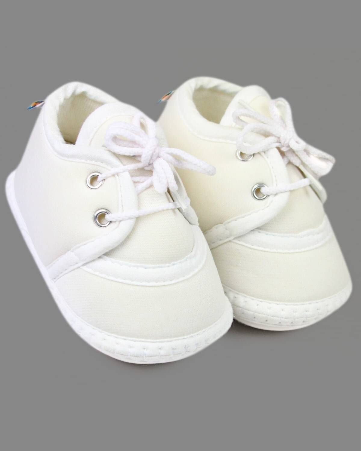     			Neska Moda - White Booties For Baby Boy & Baby Girl 6-12 Months ( Pack of 1 )