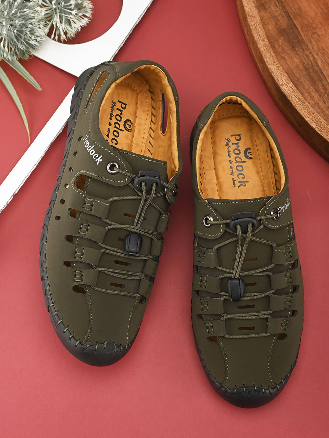 PRODOCK - Olive Men's Sandals     			PRODOCK - Olive Men's Sandals