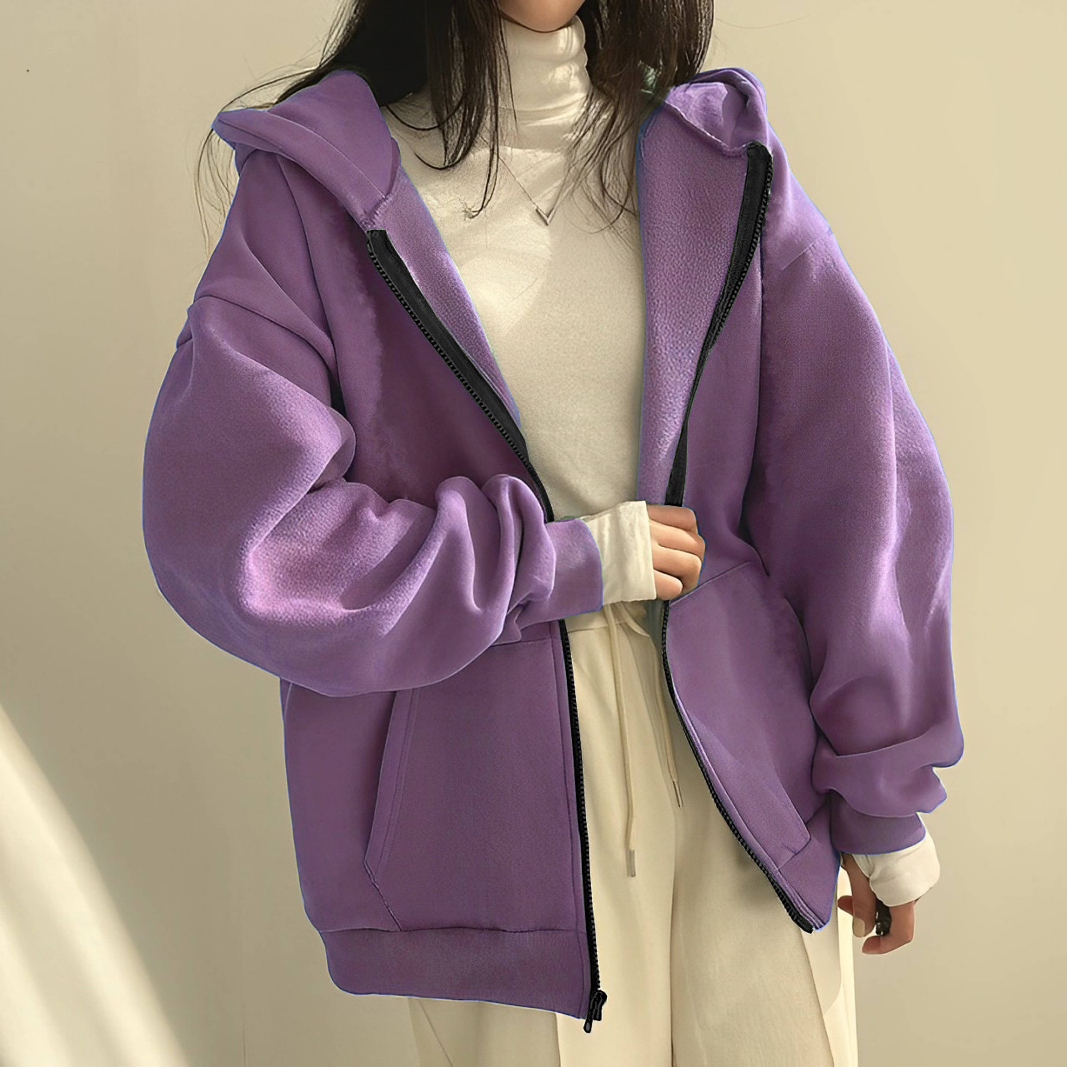     			Parona Fleece Women's Hooded Sweatshirt ( Purple )