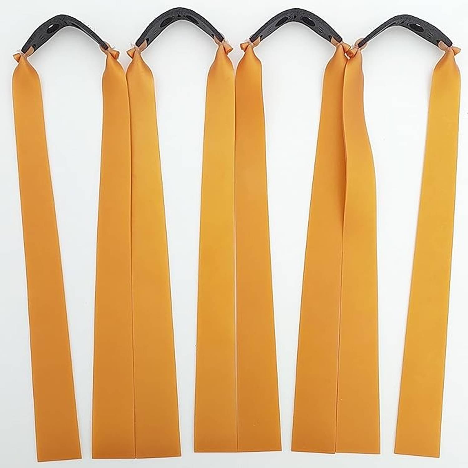     			Precise 4 Pieces of 24CM Length Powerful Fast Rebound Slingshot Replacement Flat Band Catapult Rubber Band Accessories (1.5MM, Precise Flat Band)