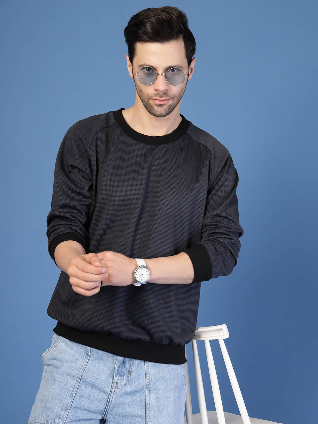 Rigo Polyester Round Neck Men's Sweatshirt - Dark Grey ( Pack of 1 ) Rigo Polyester Round Neck Men's Sweatshirt - Dark Grey ( Pack of 1 )