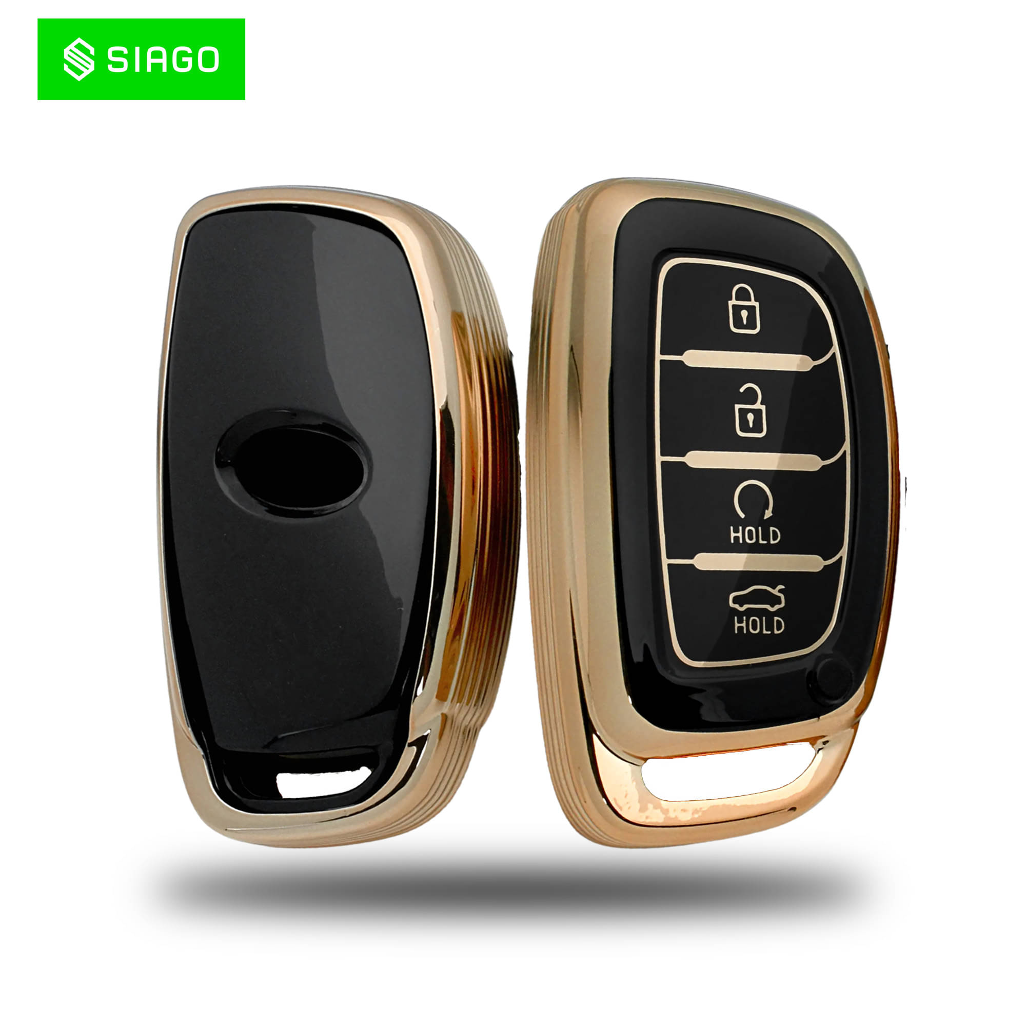 SIAGO TPU Key Cover Compatible with Hyundai Alcazar and Creta 2021 2022 & 2023 Car 4 Button Smart Key (Black Pack of 1) SIAGO TPU Key Cover Compatible with Hyundai Alcazar and Creta 2021 2022 & 2023 Car 4 Button Smart Key (Black Pack of 1)