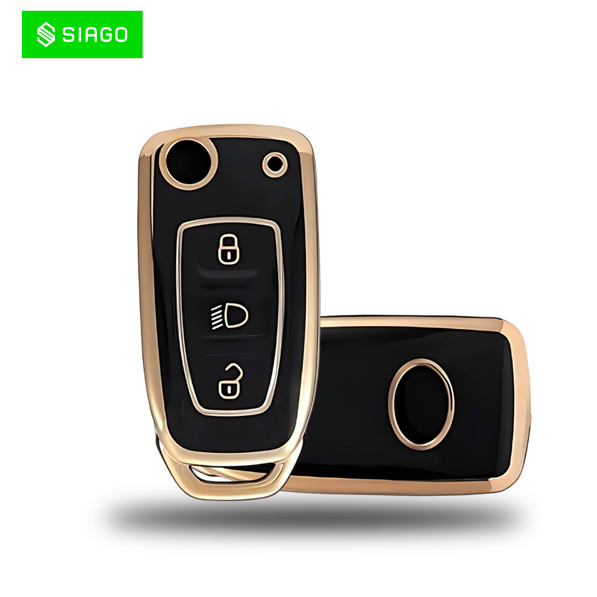     			SIAGO TPU Key Cover Compatible with Tata Nexon | Altroz | Tiago | Punch | Harrier | Safari | Tigor 3 Button Flip Key Cover (Black Pack of 1)