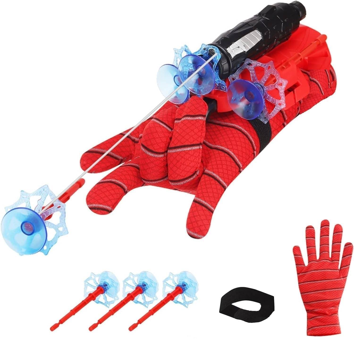     			Spider Web Shooters Toy for Kids Fans, Hero Launcher Wrist Toy Set, Cosplay Launcher Bracers Accessories, Sticky Wall Soft Bomb Funny Children's Educational Toys, Multicolor (Spider Webs)