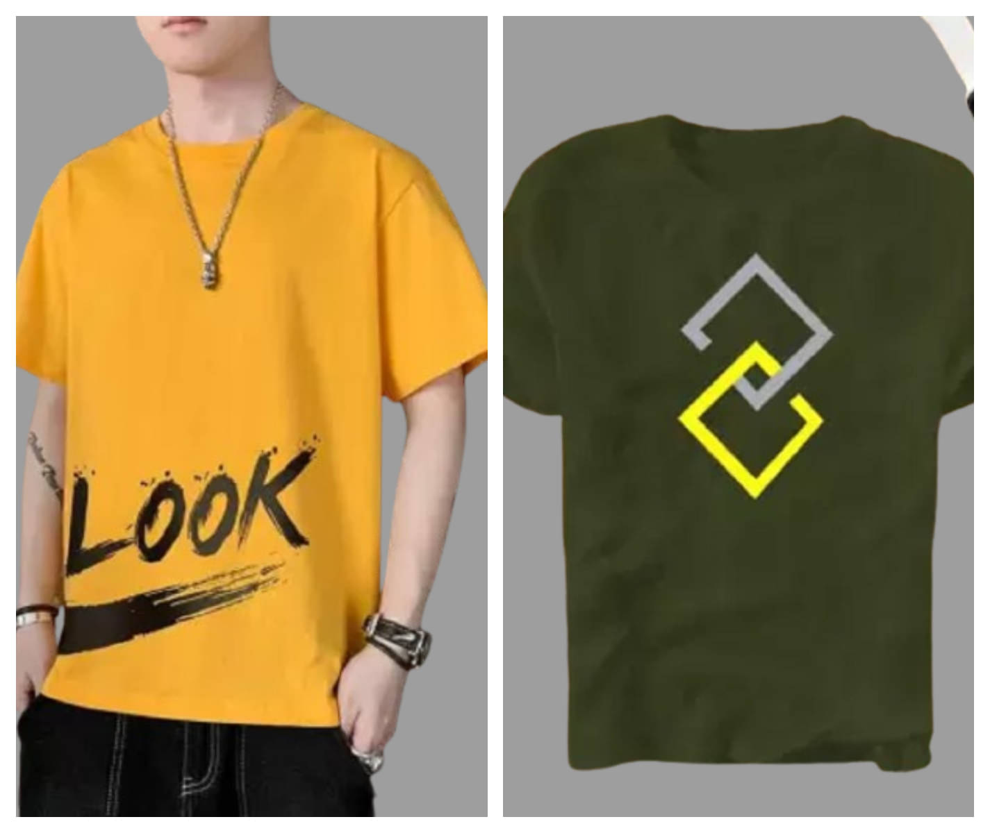 attitude start of fashion Polyester Regular Fit Printed Half Sleeves Men's Round T-Shirt - Yellow ( Pack of 2 )     			attitude start of fashion Polyester Regular Fit Printed Half Sleeves Men's Round T-Shirt - Yellow ( Pack of 2 )