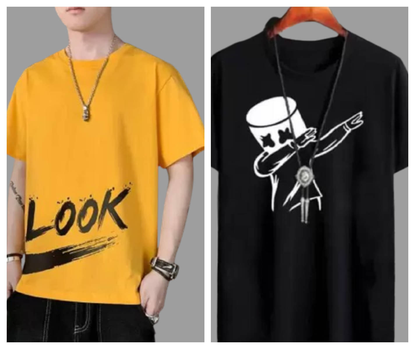 attitude start of fashion Polyester Regular Fit Printed Half Sleeves Men's Round T-Shirt - Black ( Pack of 2 ) attitude start of fashion Polyester Regular Fit Printed Half Sleeves Men's Round T-Shirt - Black ( Pack of 2 )