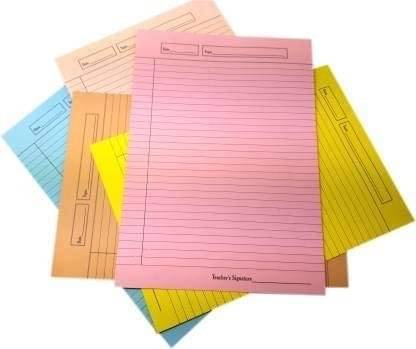     			freedy A4 Size Both Side Ruled colour Sheet (Pack of 60 sheets) for Project/Assignment/Practical/Homework(A4-40 colour sheet)