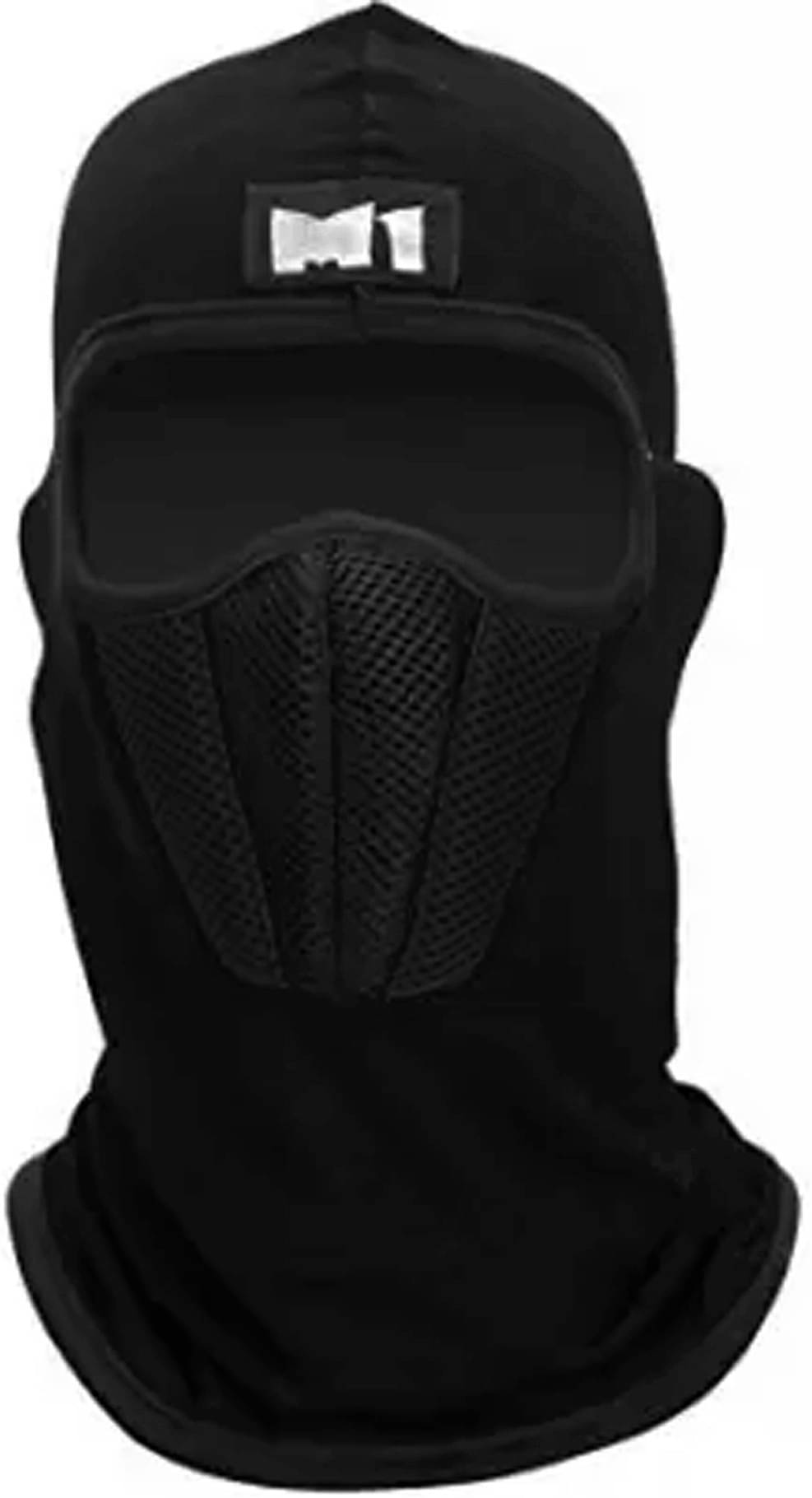     			AKSMIT Black Solid Cotton Bike Face Cover Free