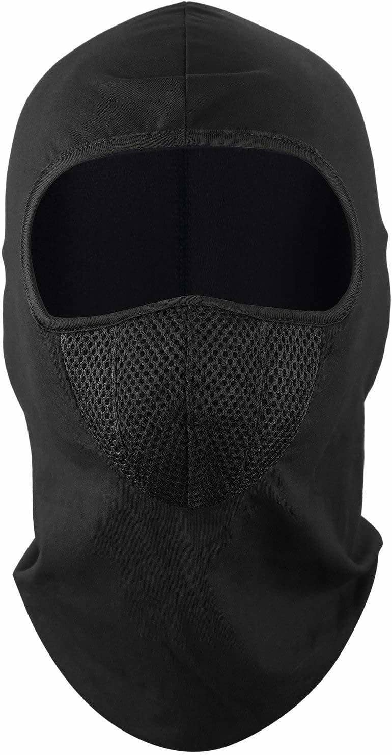 AKSMIT Black Solid Fleece Bike Face Cover M