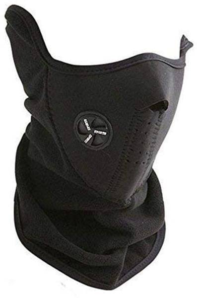 AKSMIT Black Solid Polyester Bike Face Cover Free AKSMIT Black Solid Polyester Bike Face Cover Free