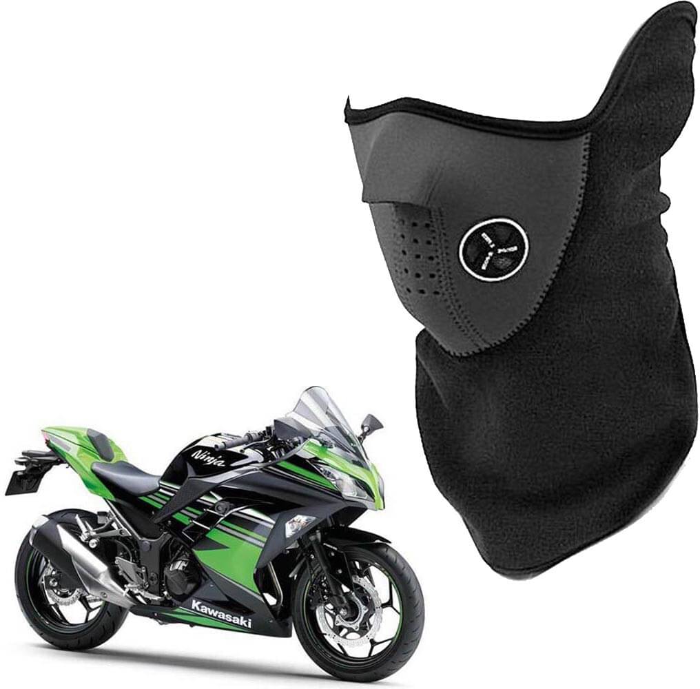 AKSMIT Black Solid Woollen Bike Face Cover Free AKSMIT Black Solid Woollen Bike Face Cover Free