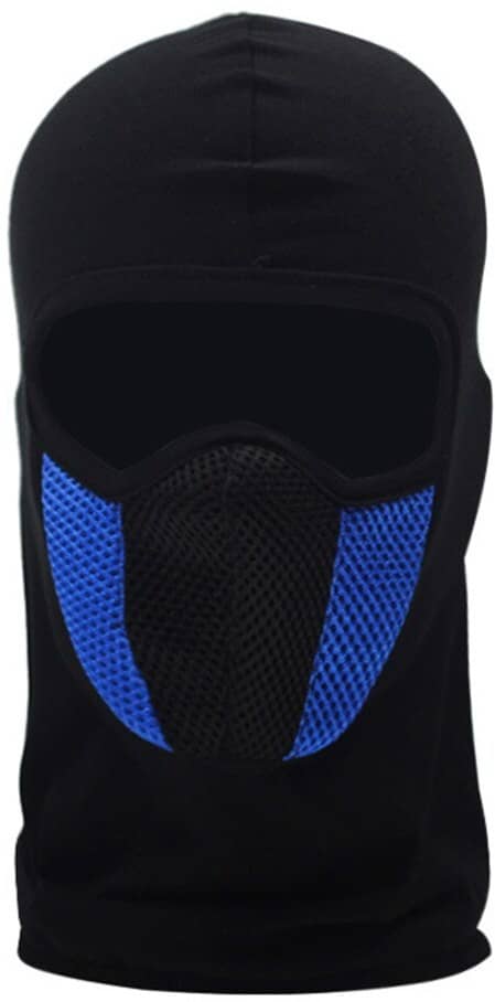 AKSMIT Blue/Black Solid Others Bike Face Cover Free