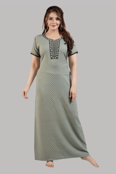     			BAILEY SELLS Green Cotton Women's Nightwear Nighty & Night Gowns ( Pack of 1 )