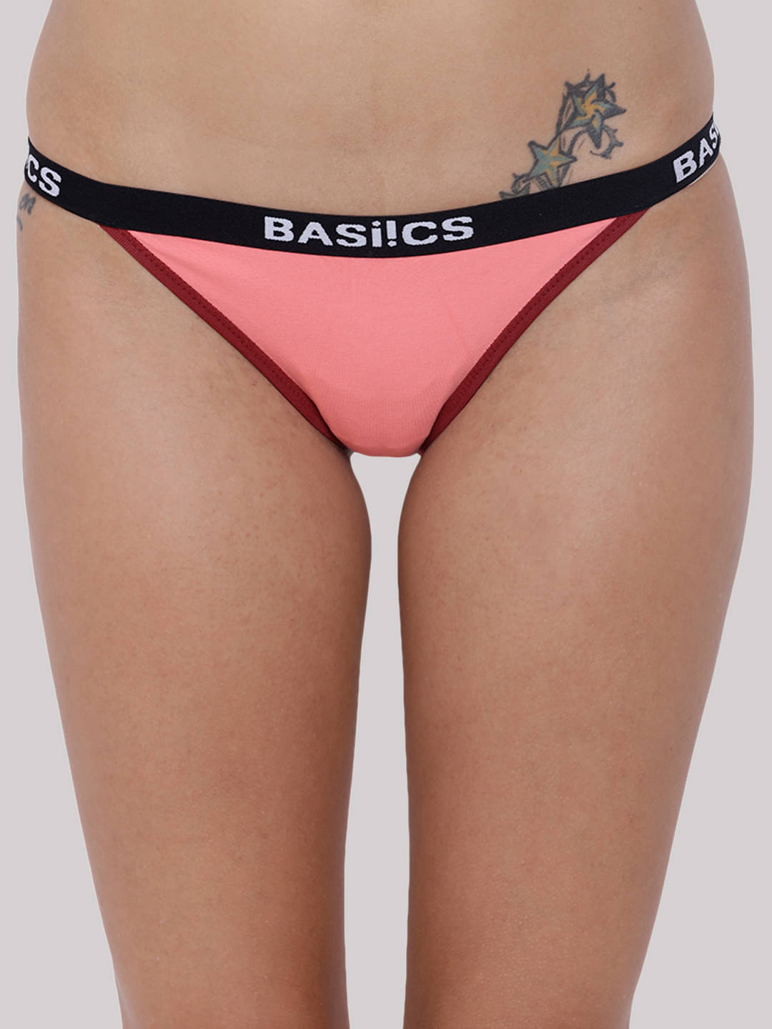 BASIICS By La Intimo Pack of 1 Cotton Briefs For Women ( Coral ) BASIICS By La Intimo Pack of 1 Cotton Briefs For Women ( Coral )