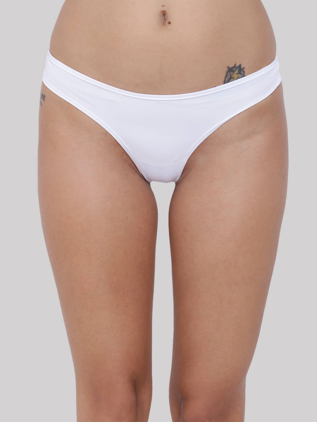     			BASIICS By La Intimo Pack of 1 Polyester Thongs For Women ( White )