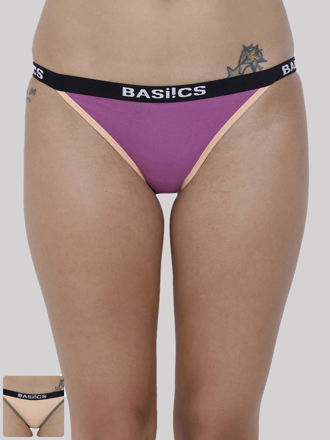 BASIICS By La Intimo Pack of 2 Cotton Briefs For Women ( Multi Color ) BASIICS By La Intimo Pack of 2 Cotton Briefs For Women ( Multi Color )