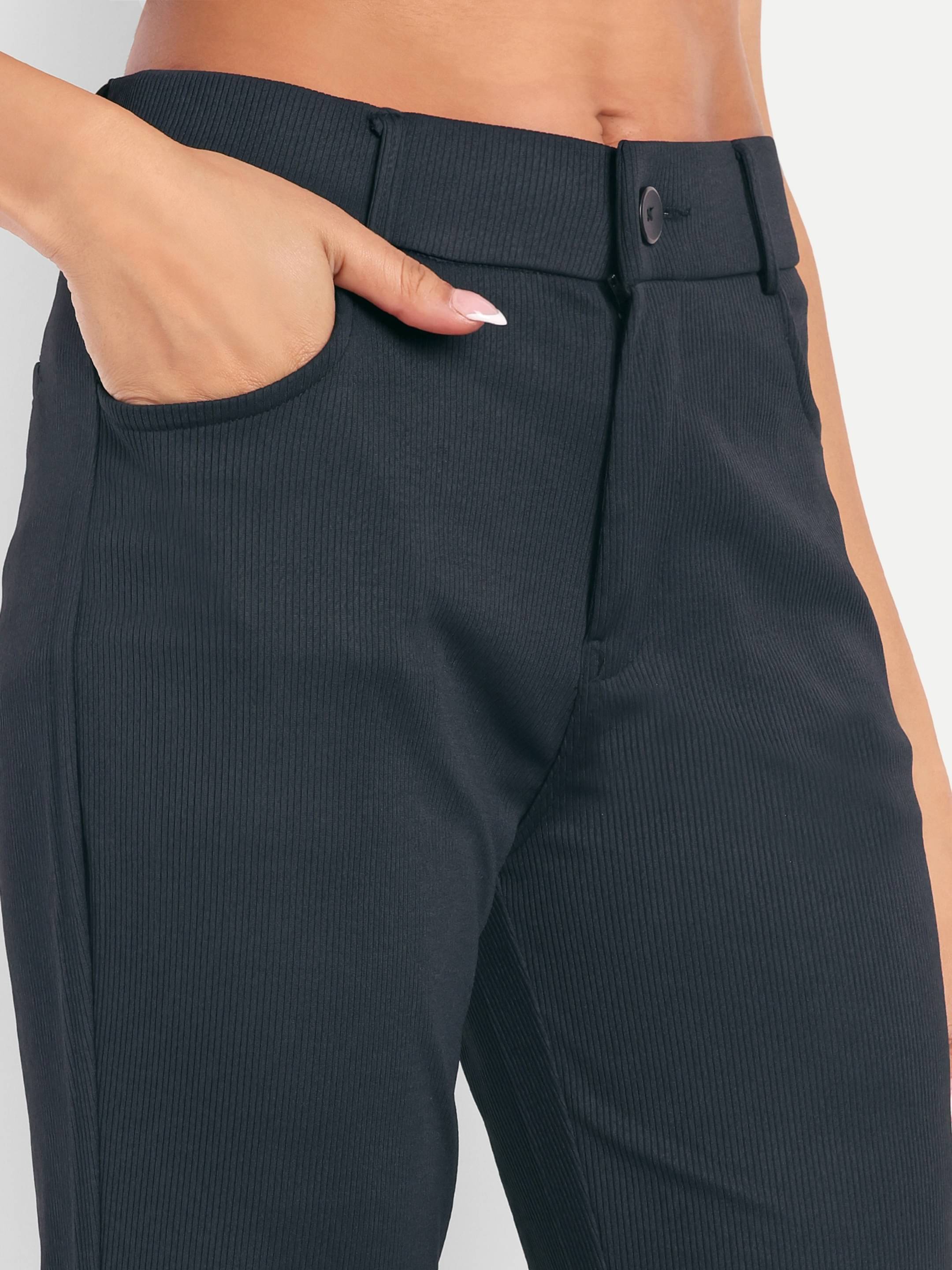     			Broadstar Pack of 1 Corduroy Bootcut Women's Bootcut Pants ( Black )