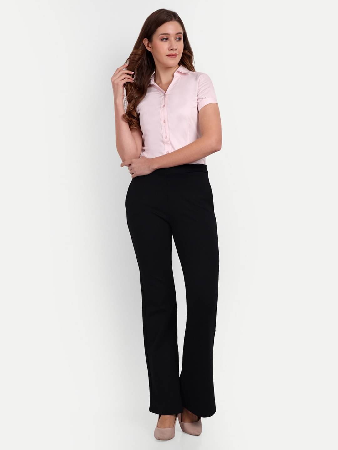     			Broadstar Pack of 1 Polyester Bootcut Women's Bootcut Pants ( Black )