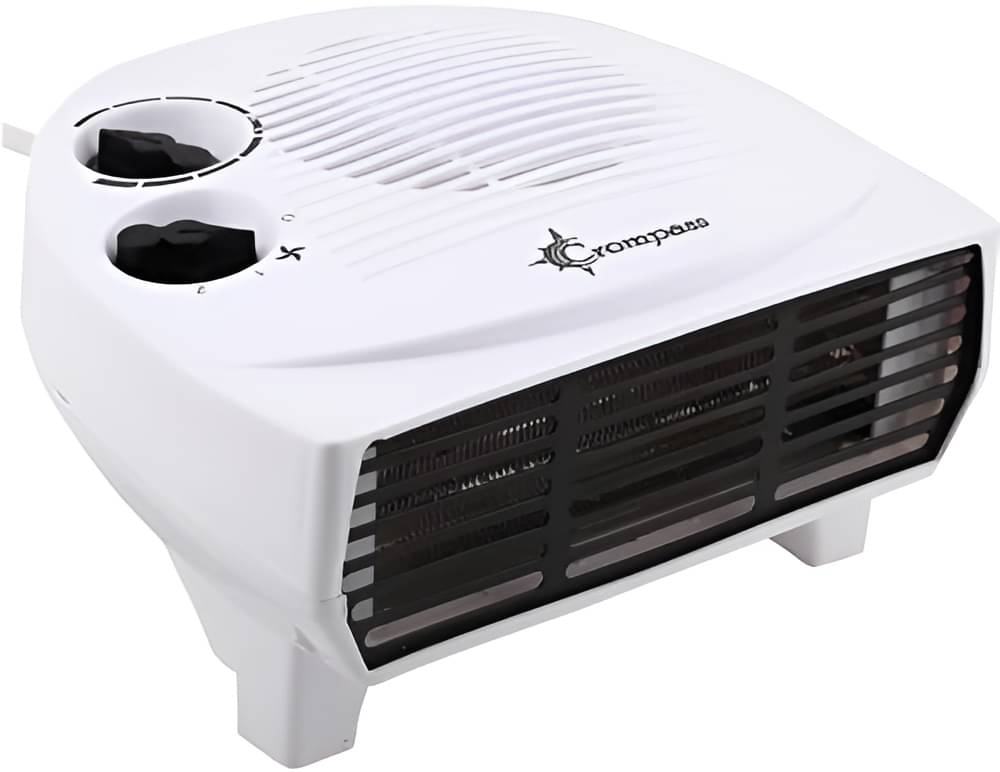     			Crompass 100 % Copper Motor White Fan Heater