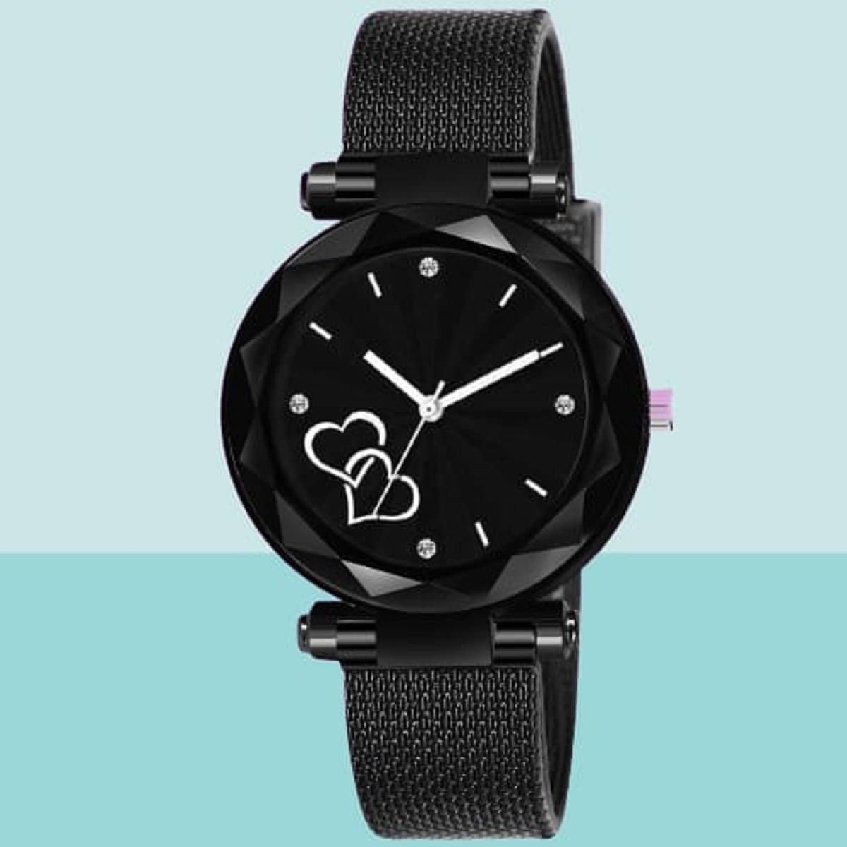     			DECLASSE Black Resin Analog Womens Watch
