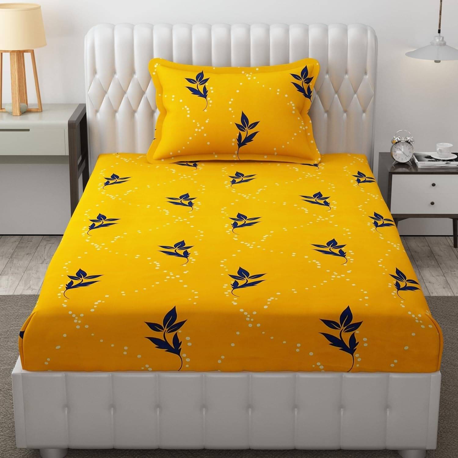     			Decent Home Cotton Abstract Printed Fitted ( Single Bed ) - Multi