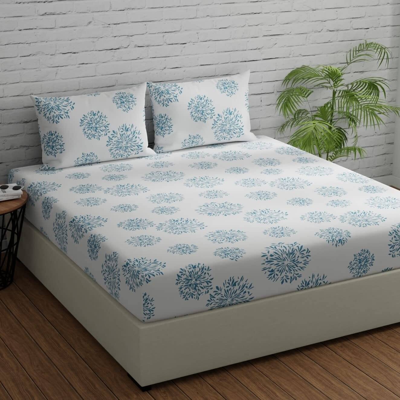     			Decent Home Cotton Abstract Printed Fitted ( Double Bed ) - Multi