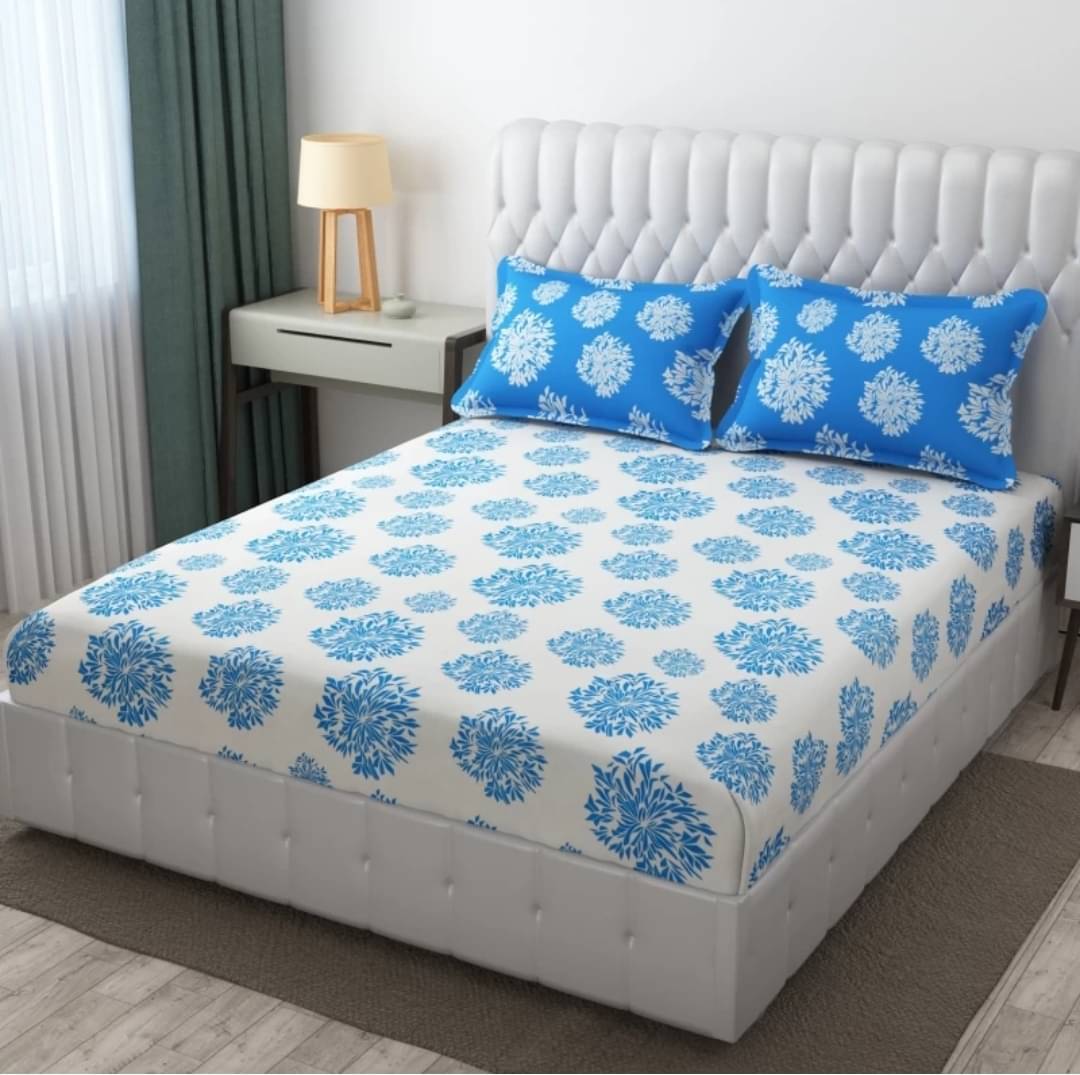     			Decent Home Cotton Abstract Printed Fitted ( Double Bed ) - Multi
