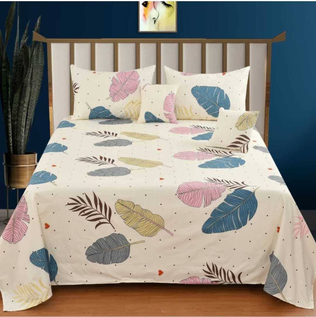 Decent Home Microfiber 1 Double Queen Bedsheet with 2 Pillow Covers ( White ) Decent Home Microfiber 1 Double Queen Bedsheet with 2 Pillow Covers ( White )