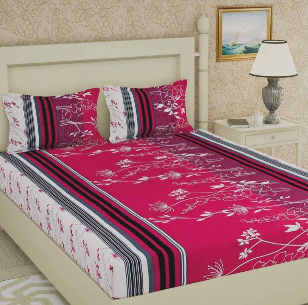     			Decent Home Microfiber 1 Double Bedsheet with 2 Pillow Covers ( Pink )
