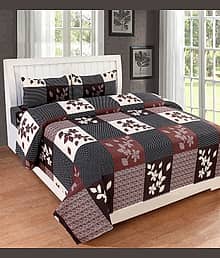 Decent Home Microfiber 1 Double Bedsheet with 2 Pillow Covers ( Brown )