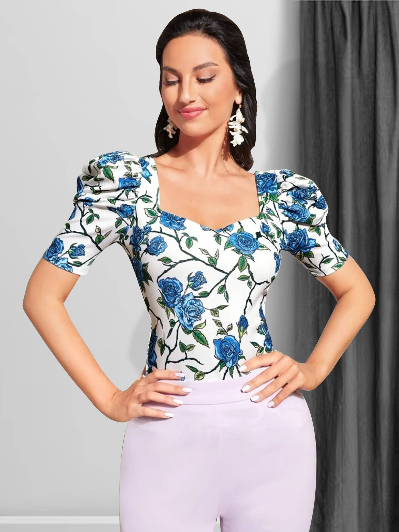     			Dream Beauty Fashion Women's Polyester Regular Top ( Blue )