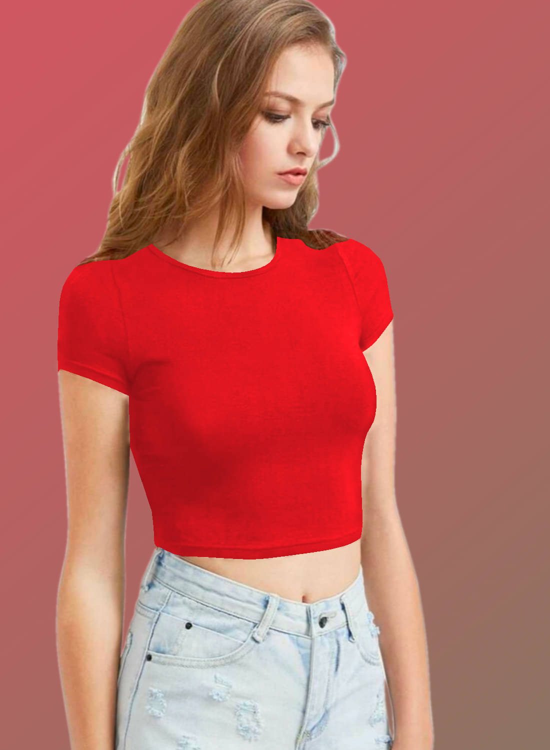     			Dream Beauty Fashion Women's Polyester Tunic ( Red )