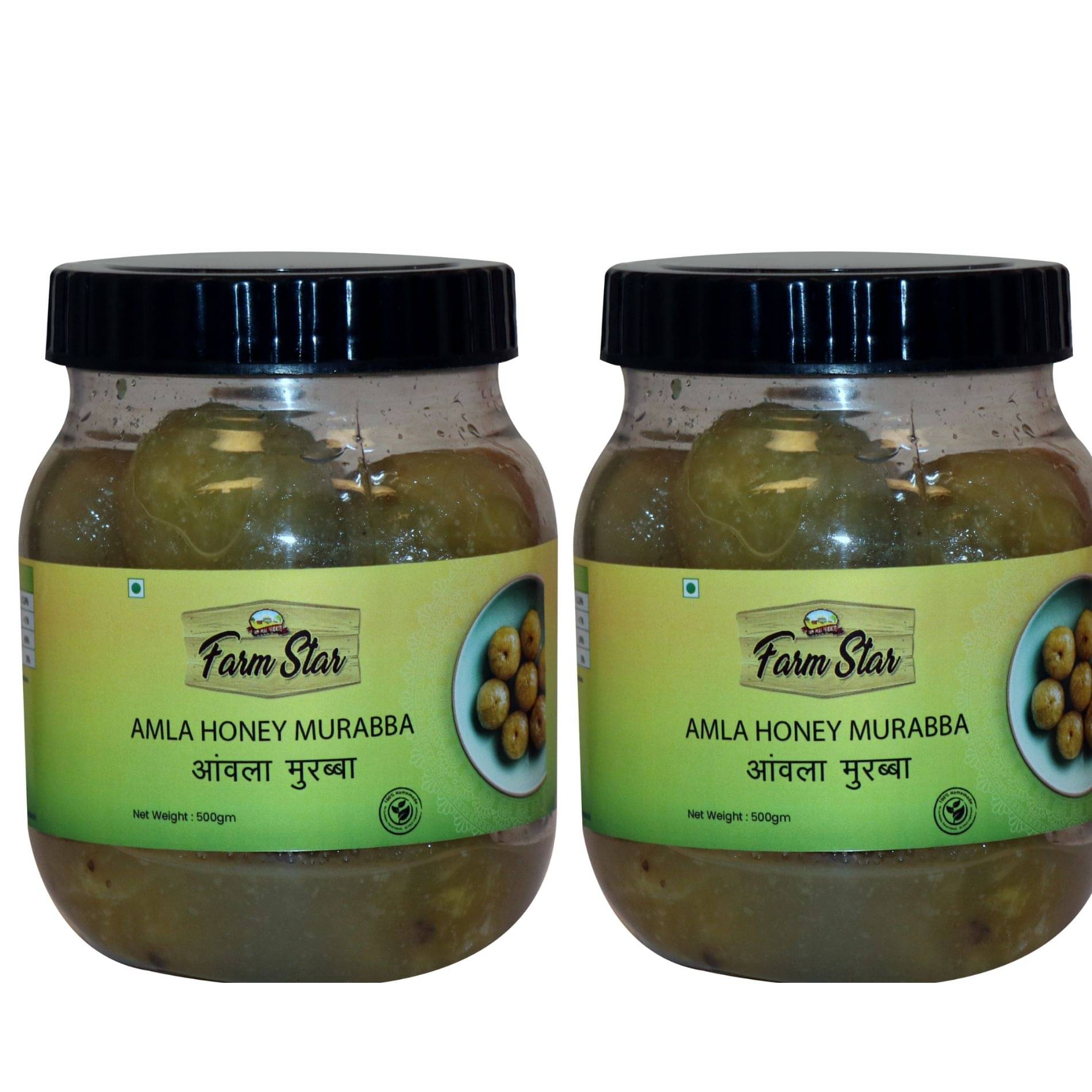 Farm Star -Organic Amla Honey Marmalade 1000 gm Pack of 2 Farm Star -Organic Amla Honey Marmalade 1000 gm Pack of 2