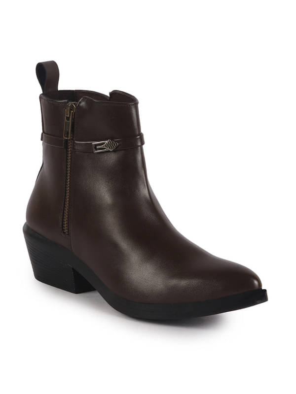     			Fausto Brown Women's Ankle Length Boots