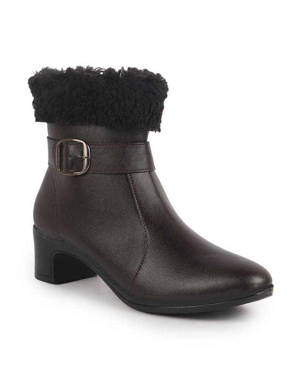 Fausto Brown Women's Ankle Length Boots Fausto Brown Women's Ankle Length Boots