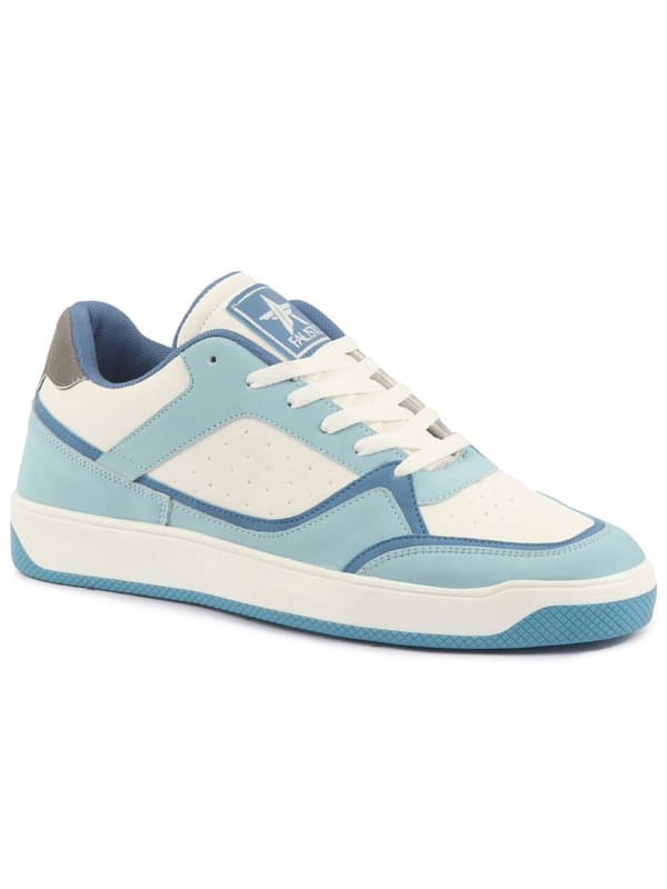     			Fausto Colorblocked Low Ankle Lace Up Sneakers Blue Men's Sneakers