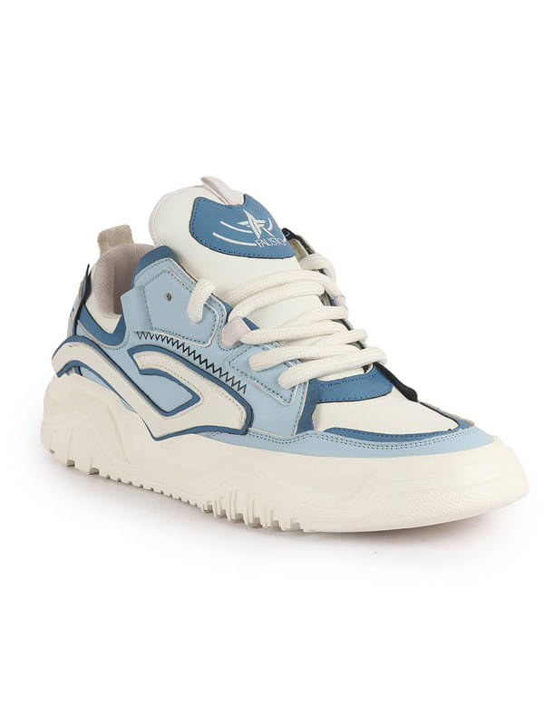     			Fausto Colorblocked Mid Top Chunky Lace Up Sneaker Shoes Blue Men's Sneakers