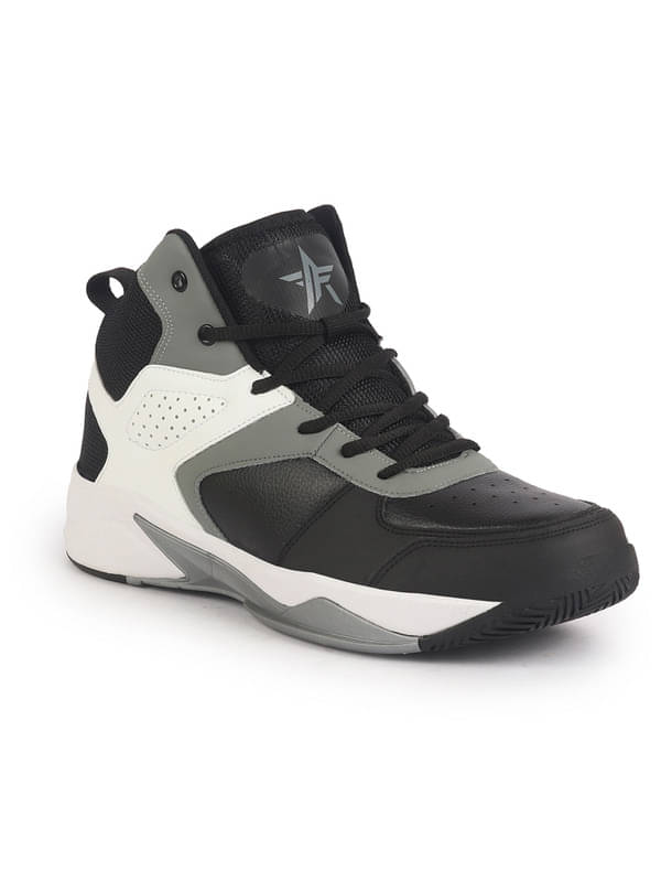     			Fausto High Top Colorblocked Classic Lace Up Sneakers Grey Men's Sneakers