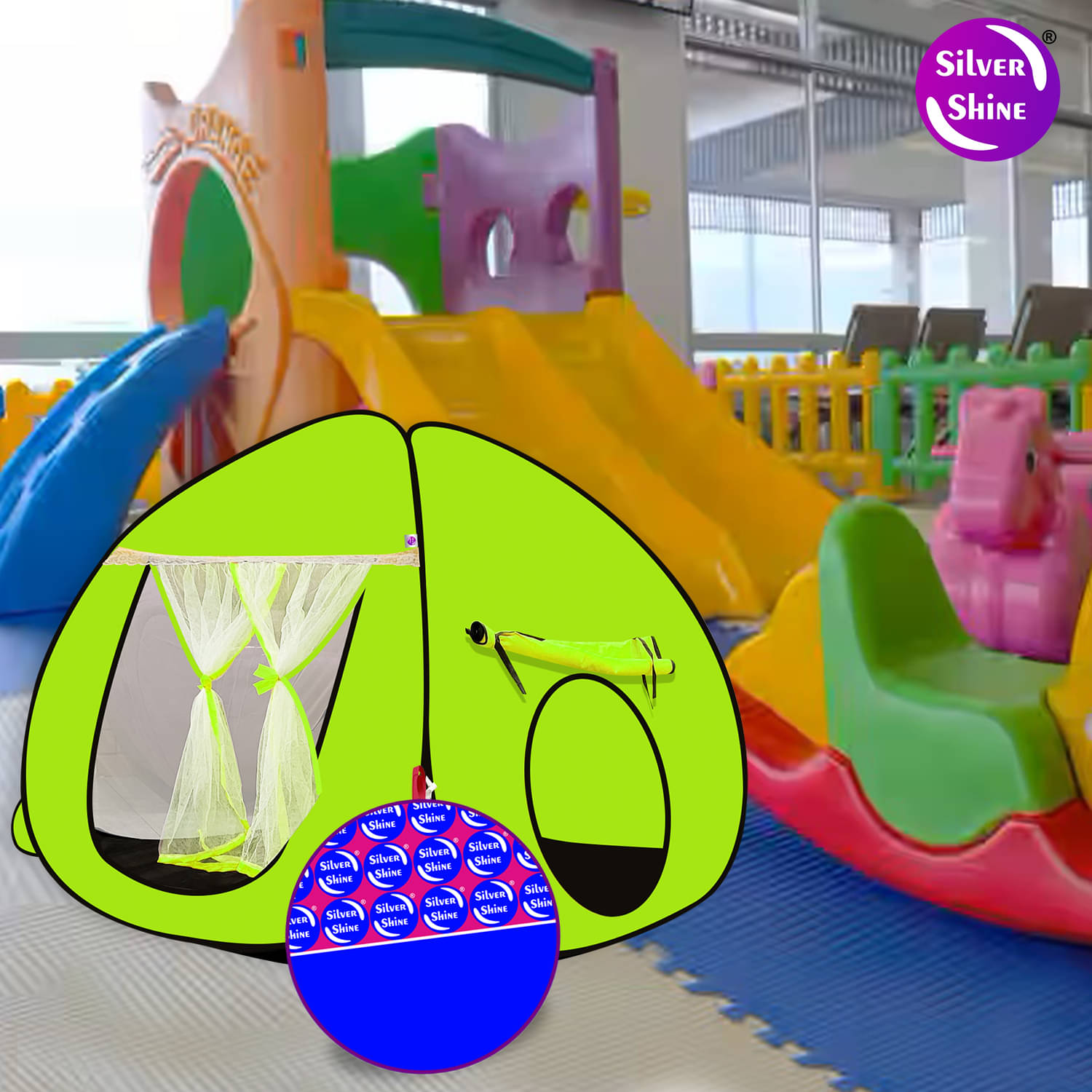     			Foldable delightful patterns Popup Kids Play Tent House for Multi Purpose