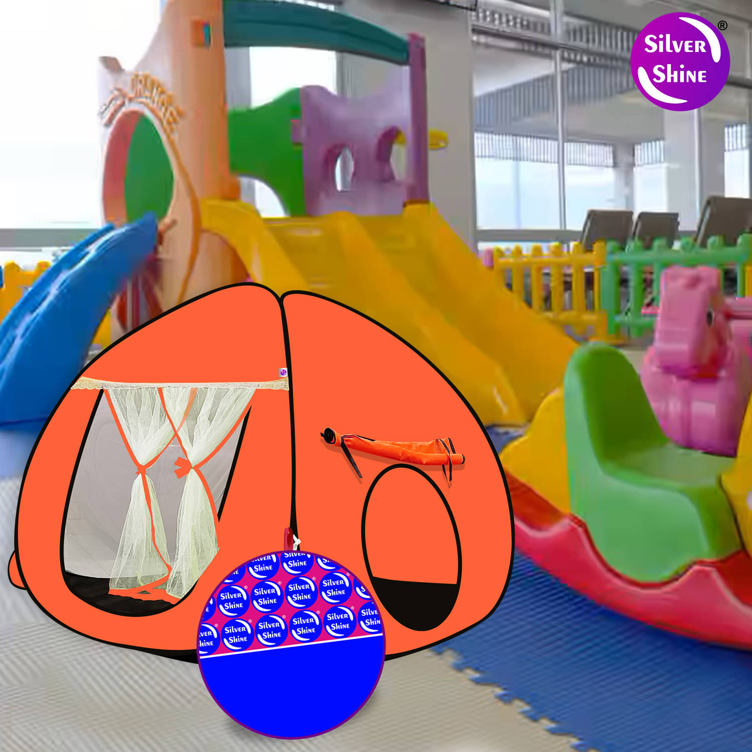     			Foldable delightful patterns Popup Kids Play Tent House for Multi Purpose
