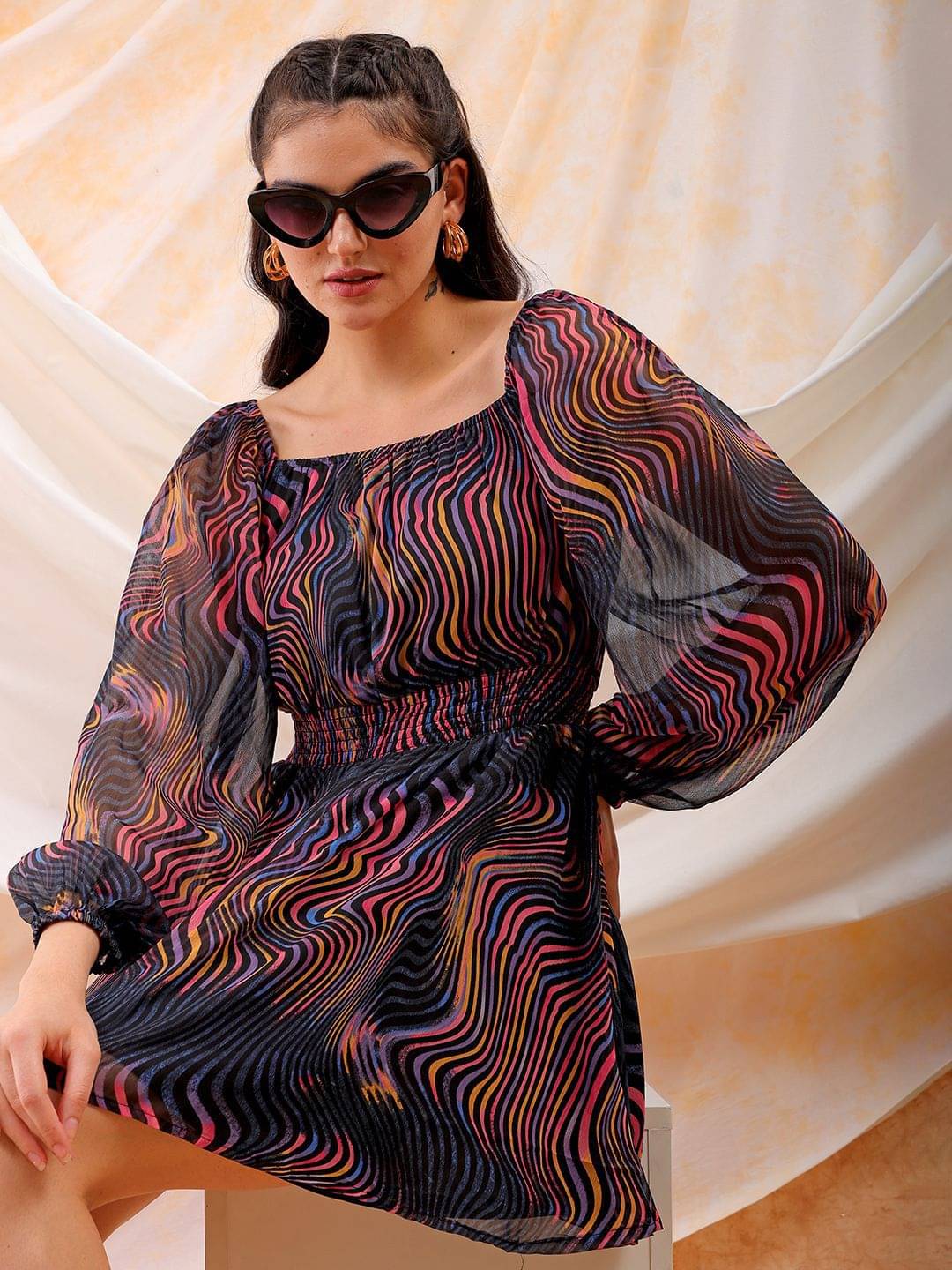 Freehand Women Polyester Printed Maxi ( Multicolor ) Freehand Women Polyester Printed Maxi ( Multicolor )