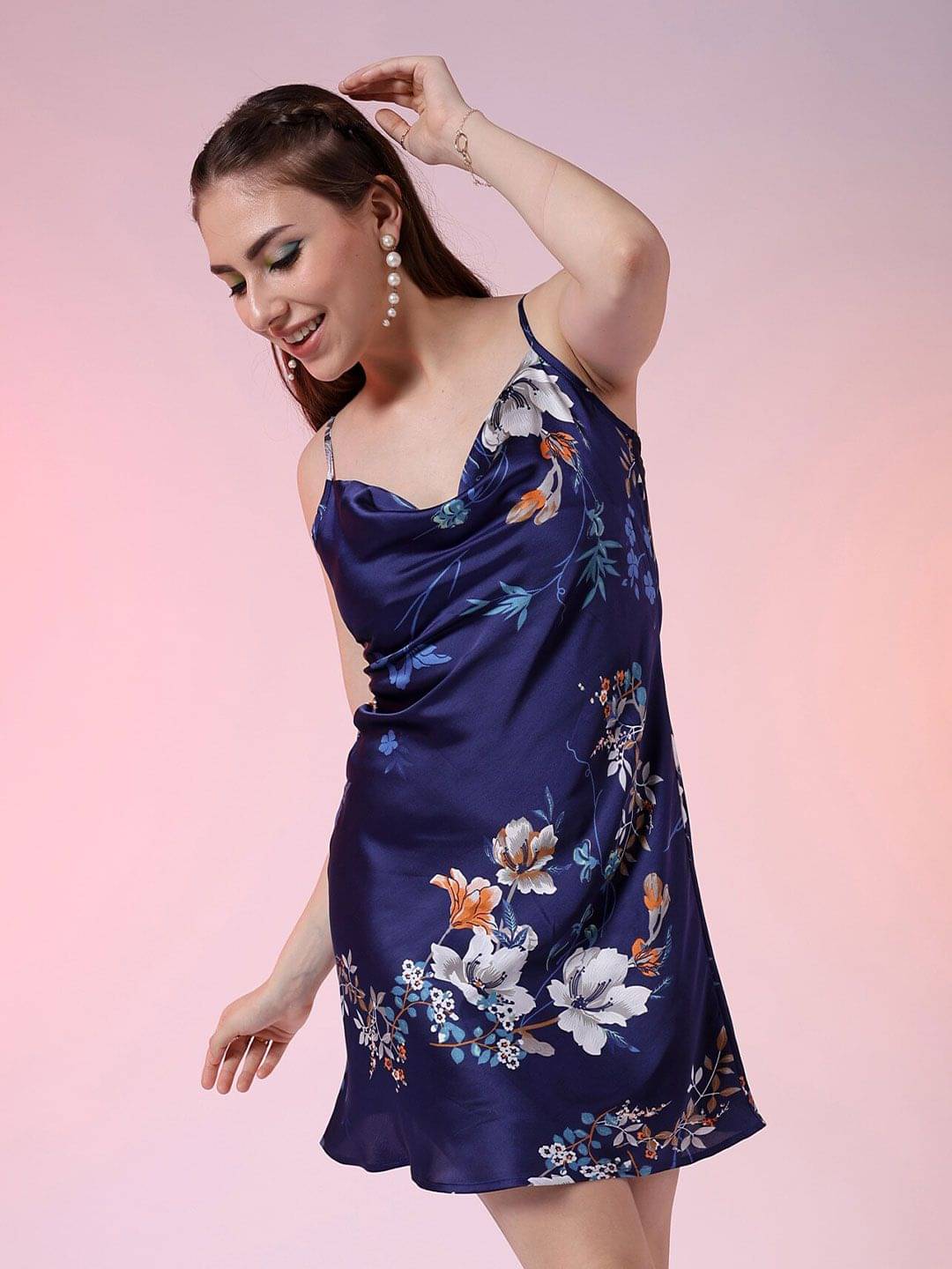 Freehand Women Polyester Printed Maxi ( Blue ) Freehand Women Polyester Printed Maxi ( Blue )