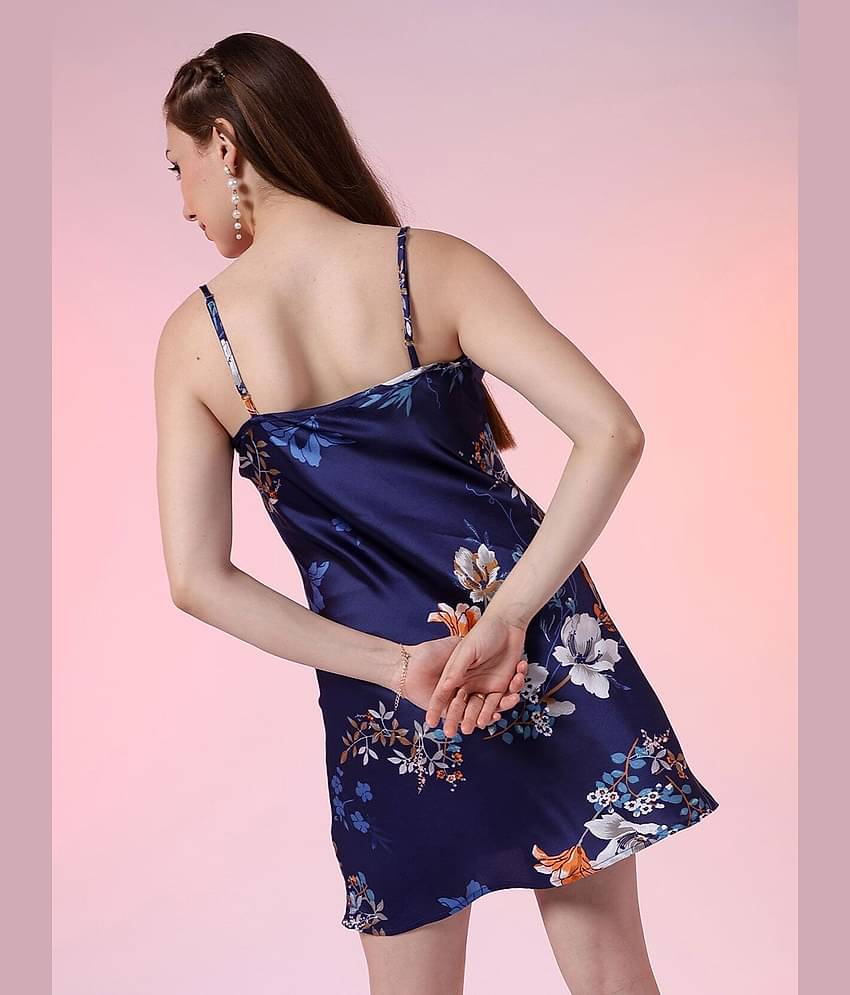 Freehand Women Polyester Printed Maxi ( Blue )