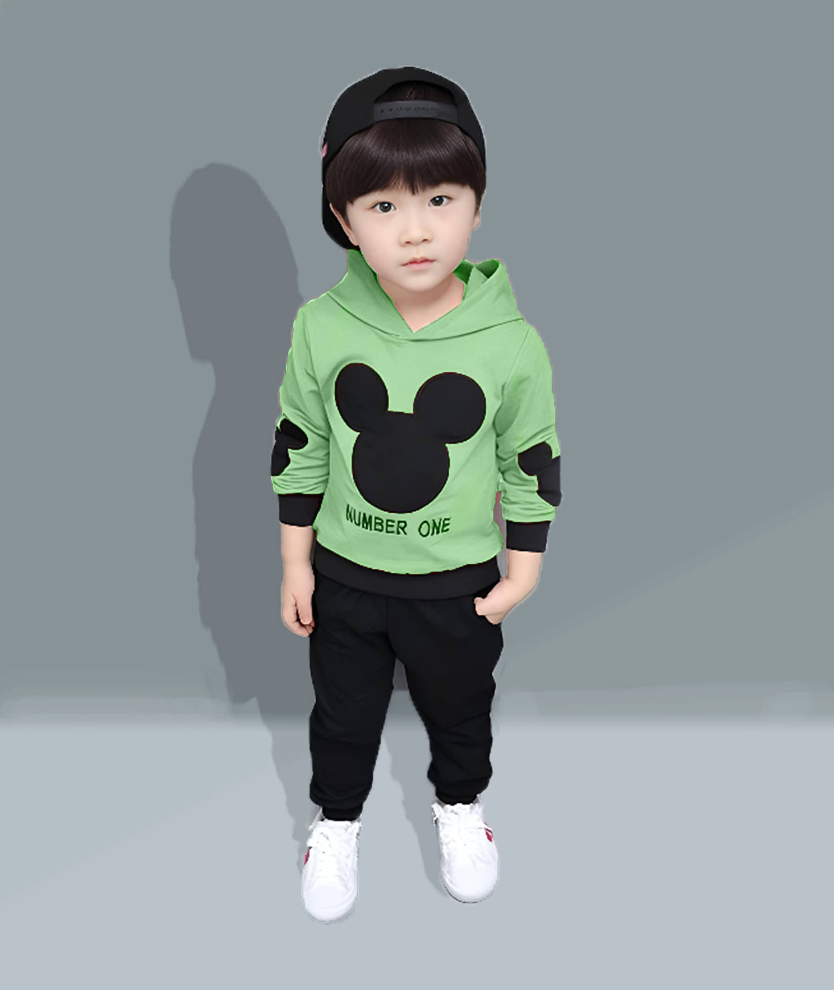     			Hikuj Pack of 1 Boys Cotton Blend T-Shirt & Pants Set ( Mint Green )