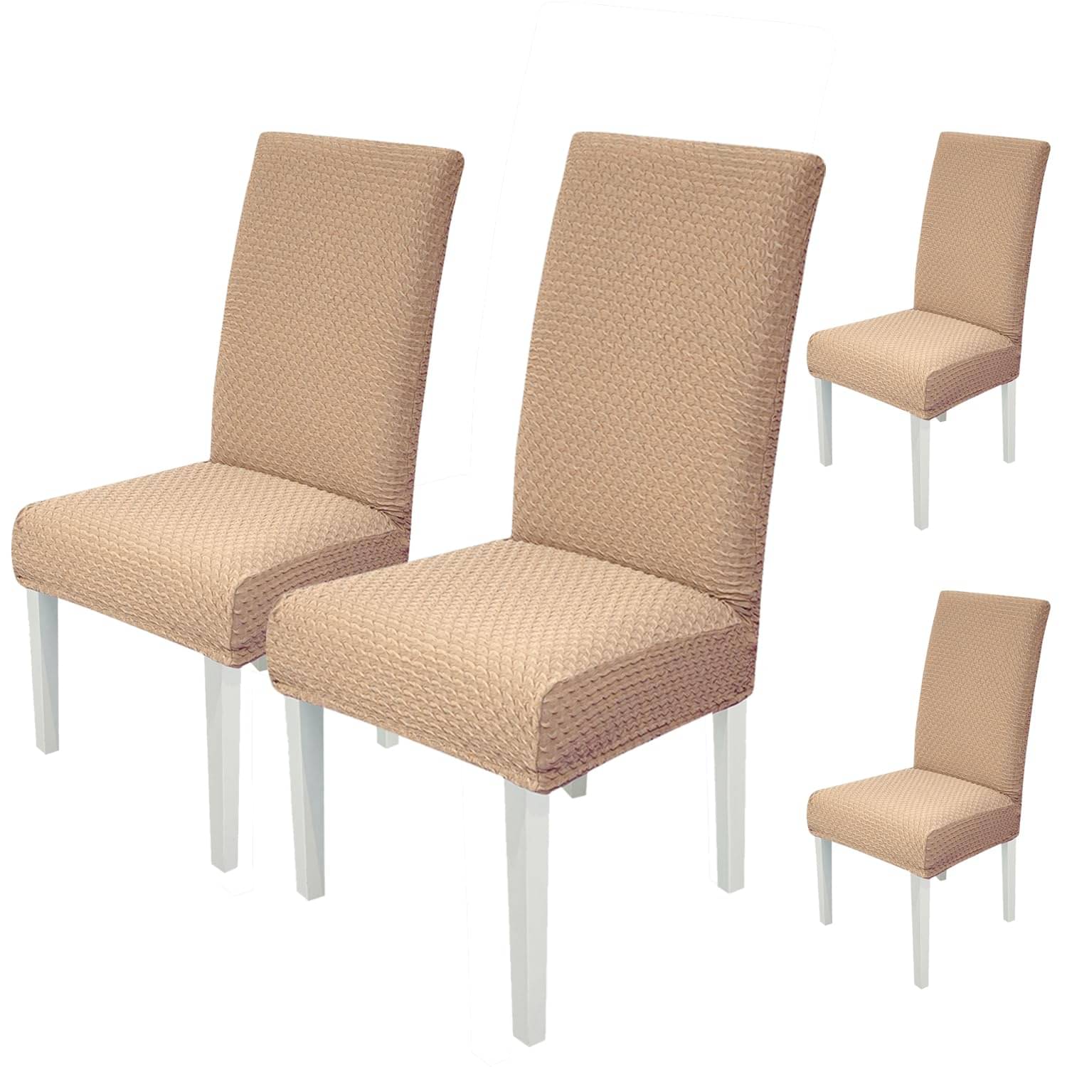     			House Of Quirk 4 Seater Jacquard Chair Cover ( Pack of 4 )