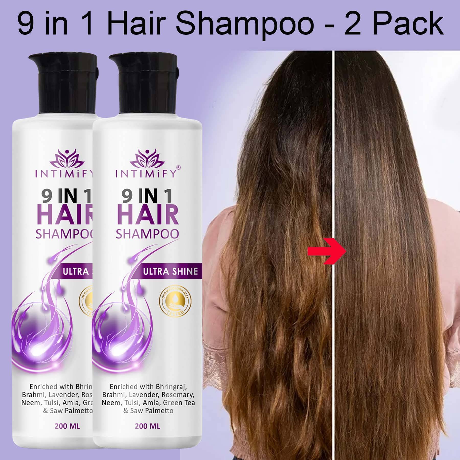    			Intimify Anti Dandruff Shampoo, Bhrinhraaj Shampoo Reducing Hair Loss & Breakage 200 (Pack of 2)