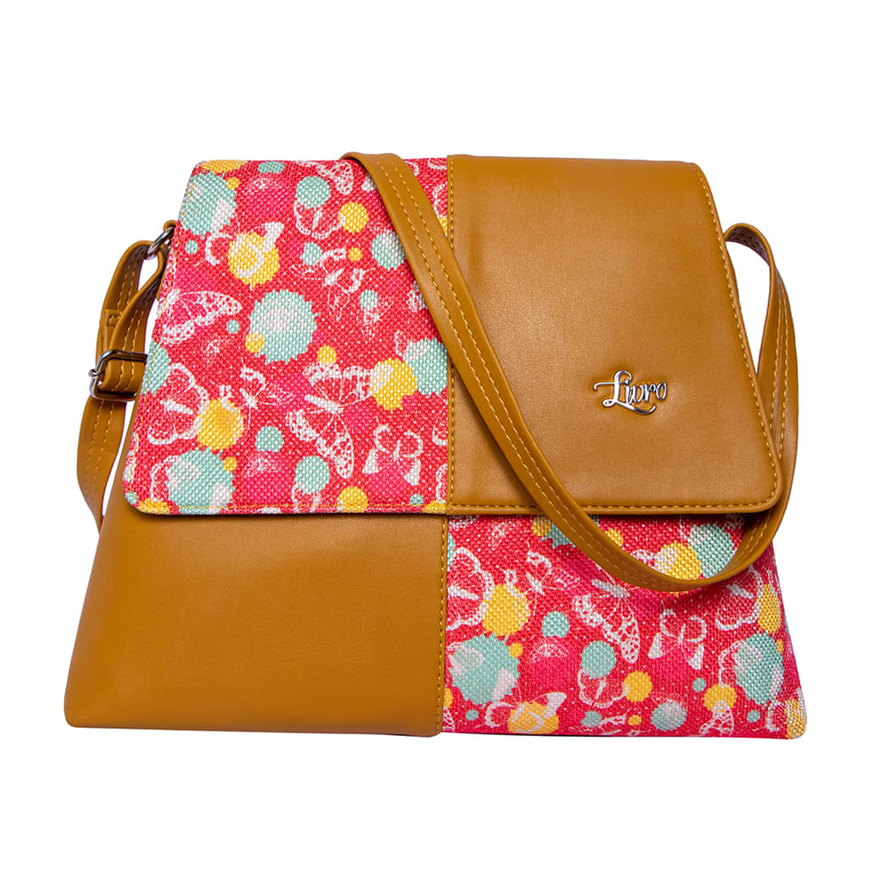     			Livro Sling Bag Jute Set of 1 ( Fluorescent Pink )