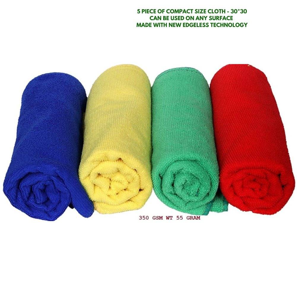 MANSUDH Multicolor 240 GSM Microfiber Cloth For Automobile ( Pack of 5 ) MANSUDH Multicolor 240 GSM Microfiber Cloth For Automobile ( Pack of 5 )