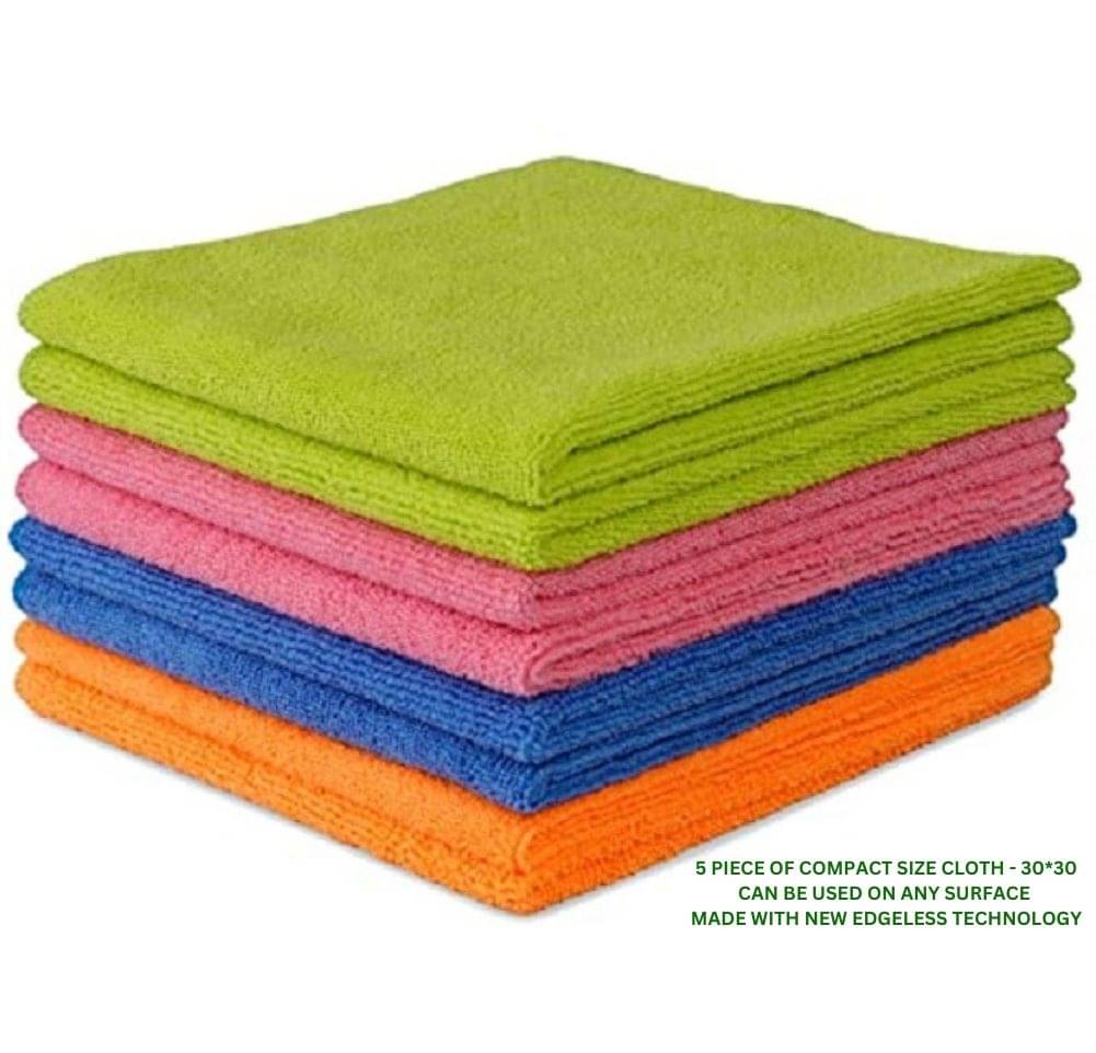 MANSUDH Multicolor 240 GSM Microfiber Cloth For Automobile ( Pack of 5 ) MANSUDH Multicolor 240 GSM Microfiber Cloth For Automobile ( Pack of 5 )
