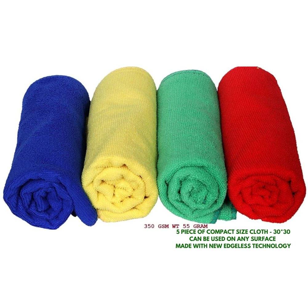 MANSUDH Multicolor 240 GSM Microfiber Cloth For Automobile ( Pack of 5 ) MANSUDH Multicolor 240 GSM Microfiber Cloth For Automobile ( Pack of 5 )